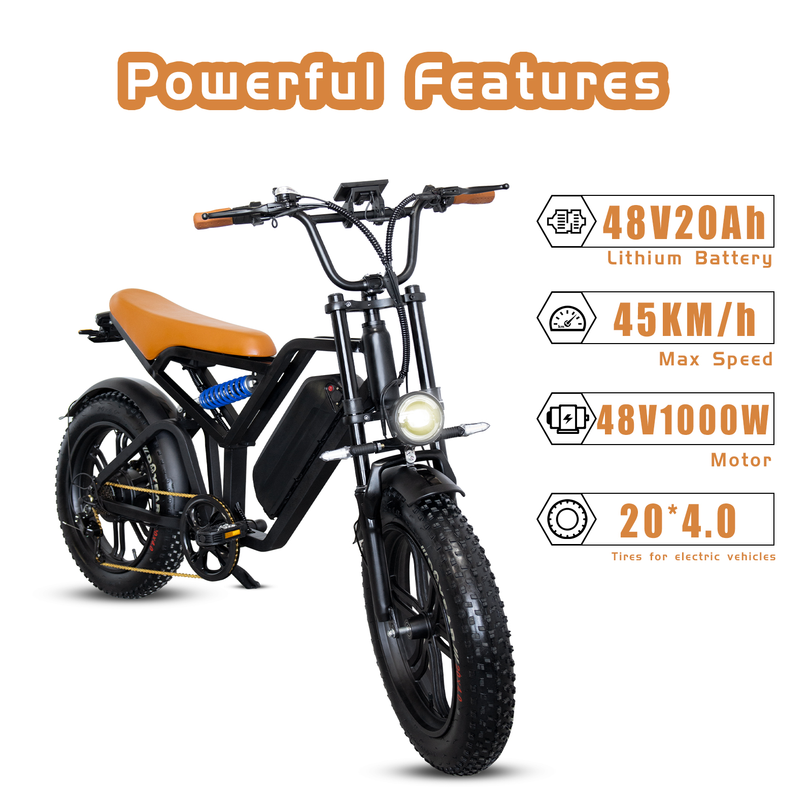 20'' 48V 1000W Bikes Bicycle Ebike Prices Cheap Electric Hybrid Bike Bicicleta Electrica