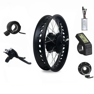 20"x4.0 26"x4.0 snow ebike kit 36v 500w brushless geared fat tire front motor kit with KT LCD4 display